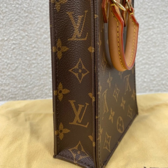 Authentic Louis Vuitton Monogram Petit Sac Plat - Picture 8 of 12